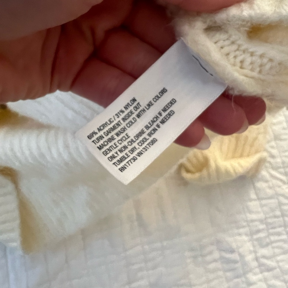 Universal Thread Cream Cable Zip Sweater Xxl - image 3